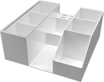Eyelash Beauty Organizer, Acrylic Eyelash Grafting Tool Storage Beauty Tool W/Tweezers Holder Display Boxes for Home Eyelash Salon (White)