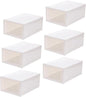 ULTECHNOVO 6Pcs Transparent Creative Shoes Box Drawer Type Storage Container Clamshell Design for Convenient Use Plastic Neat Organization for Home and Closet