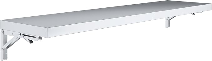 AmGood Stainless Steel Folding Wall Shelf 12 in. x 48 in. | NSF | Concession Stand, Food Truck, Kitchen, Restaurant, Garage, Laundry, Utility Room