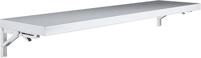 AmGood Stainless Steel Folding Wall Shelf 12 in. x 48 in. | NSF | Concession Stand, Food Truck, Kitchen, Restaurant, Garage, Laundry, Utility Room