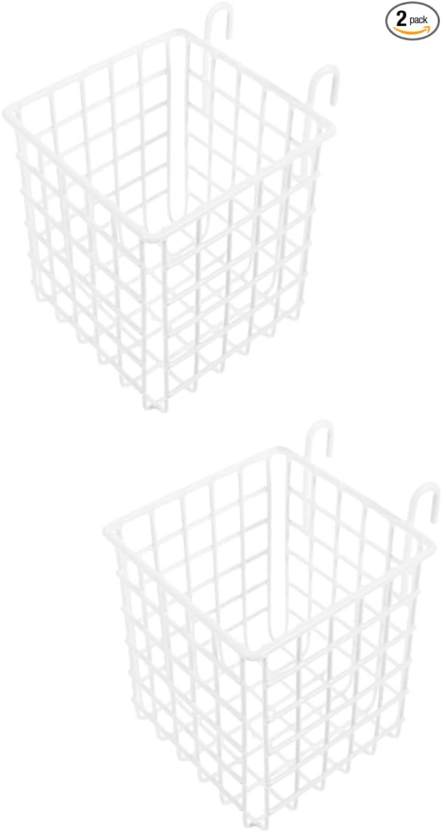 Cabilock 2pcs Wire Hanging Basket Storage Rack Iron over The Door Organizer for Kitchen Bathroom and Bedroom Sturdy Multi-functional Design for Utensils and More Elegant Mesh Style