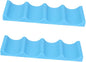 COLLBATH 2pcs Silicone Beverage Storage Rack Stackable Beer and Wine Bottle Holder for Fridge Tidy Organizer Mat for Pantry and Bar Blue Cans and Bottles