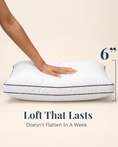 LANE LINEN Queen Size Bed Pillows for Sleeping, Set of 2, 20x30 - White - Image 2