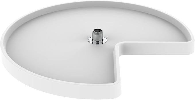 REV-A-SHELF Polymer Kidney-Shaped 1-Shelf Lazy Susan Shelf for Corner Base Cabinets (No Post Included)