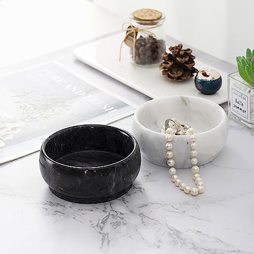 4.72 Inch Decorative Bowls, Natural Marble Decorative Bowls for Home Decor, Key Bowl, Coffee Tables Centerpiece, Soap Serving Bowl, Incense Burner, Smudge Bowl - Image 5
