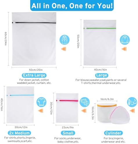 7Pcs Mesh Laundry Bags for Delicates, lingerie bags for washing delicates - Image 2