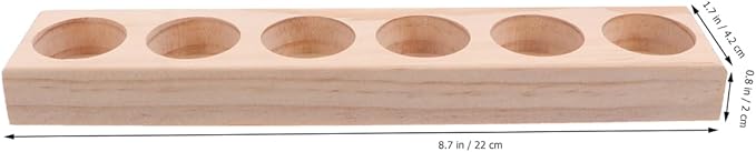 EXCEART Essential Oil Display Stand 6 Slots Organizer Rack Wooden Shelf Compact Storage Holder for Essential Oil Bottles Perfume Nail Polish Desktop