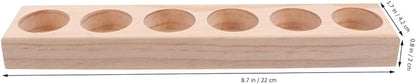 EXCEART Essential Oil Display Stand 6 Slots Organizer Rack Wooden Shelf Compact Storage Holder for Essential Oil Bottles Perfume Nail Polish Desktop