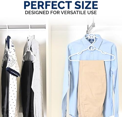 Homeselect 30 Pack Attachable Plastic Hangers - 16 Inch Wide Space Saving Cascade Hook Hangers with Shoulder Grooves, Sturdy Clothes Hangers with Hooks for Closet Organizer | Gray - Image 7