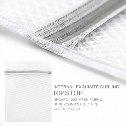 Mesh Laundry Bags for Delicates,Durable Zipper Wash Bags for Delicates, Lingerie, Bras, Underwear, Baby Clothes - Protect Garments in Washing Machine, 5-Piece Set (3 sizes) - Image 5