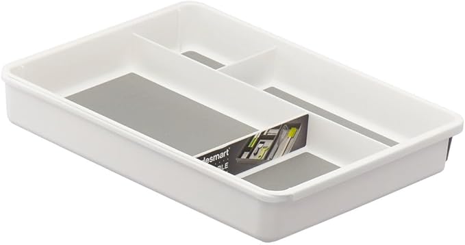 FlexiDrawer™ Expandable Utility Tray – Classic White Magic
