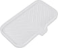 MicoYang Silicone Bathroom Soap Dishes with Drain Spout-Bathroom and Kitchen Sink Organizer,Sponge Holder,Dish Soap Tray,Perfect for Dispenser,Scrubber,Bottle,Cup on Sink or Counter-White 9.6"×5.3"