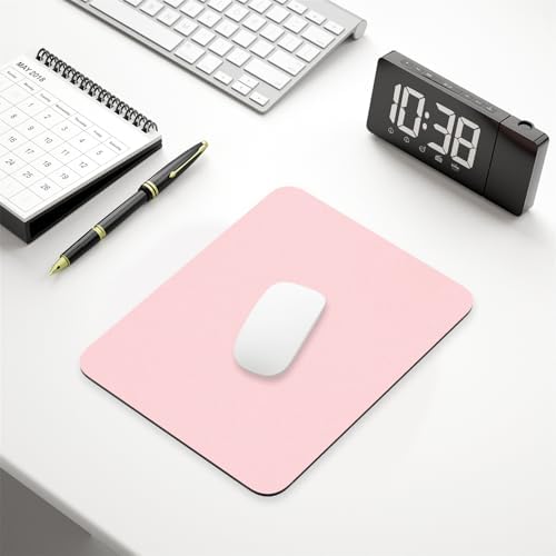 Hsurbtra Mouse Pad, Premium-Textured Square Mousepad 7 x 9 Inch, Thick 3 mm Anti-Slip Waterproof Rubber Pretty Cute Computer Mat for Office Gaming Laptop Women Kids Pink - Image 6