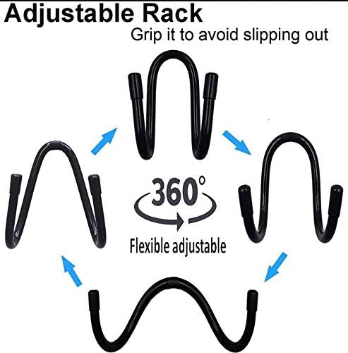 Flexible Over The Seat Hard Hat Rack Holder - Expandable Coat Rack Hanger - Universal Drying Rack Over Home Kitchen Storage Shelf Display Stand for Hanging Hats, Caps, Mugs, Coats, Helmet -2/PK