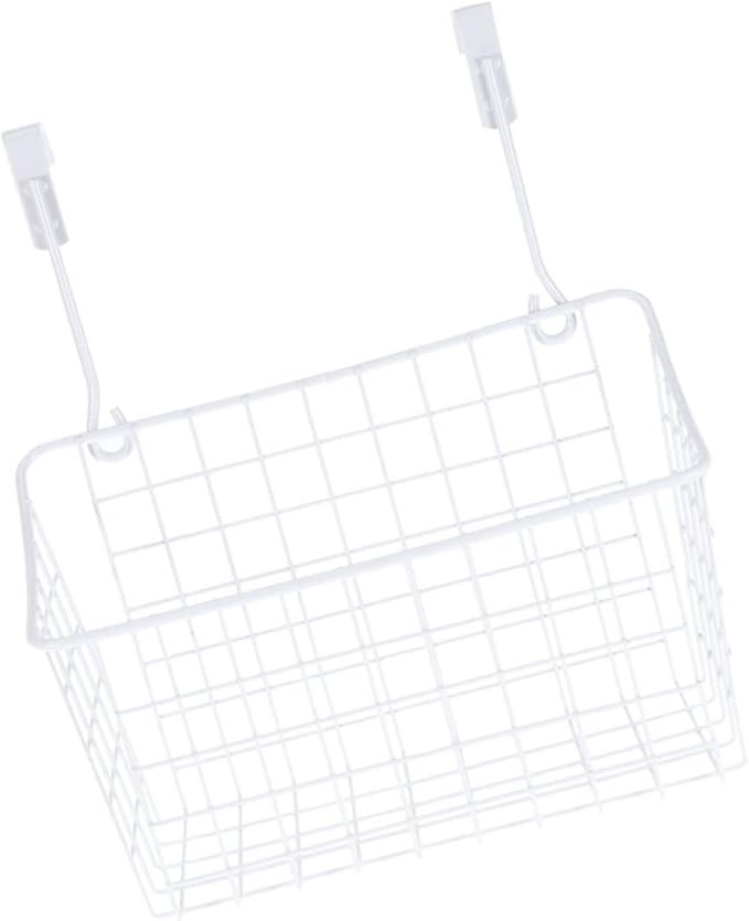 Healifty Door Hanging Storage Basket Hanging Rack for Cabinet Wardrobe Desk Cabinet Storage Basket