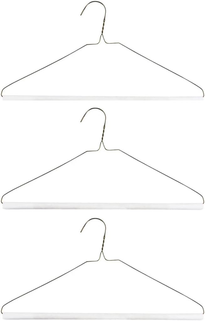 Royal Dry Clean Supply | 16" Inch Strut Hanger Pants Hanger - White Tube for Dry Cleaners or Home, Pack of 12