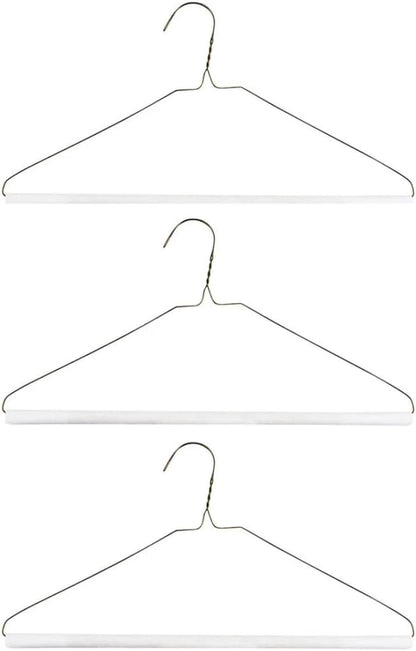 Royal Dry Clean Supply | 16" Inch Strut Hanger Pants Hanger - White Tube for Dry Cleaners or Home, Pack of 12