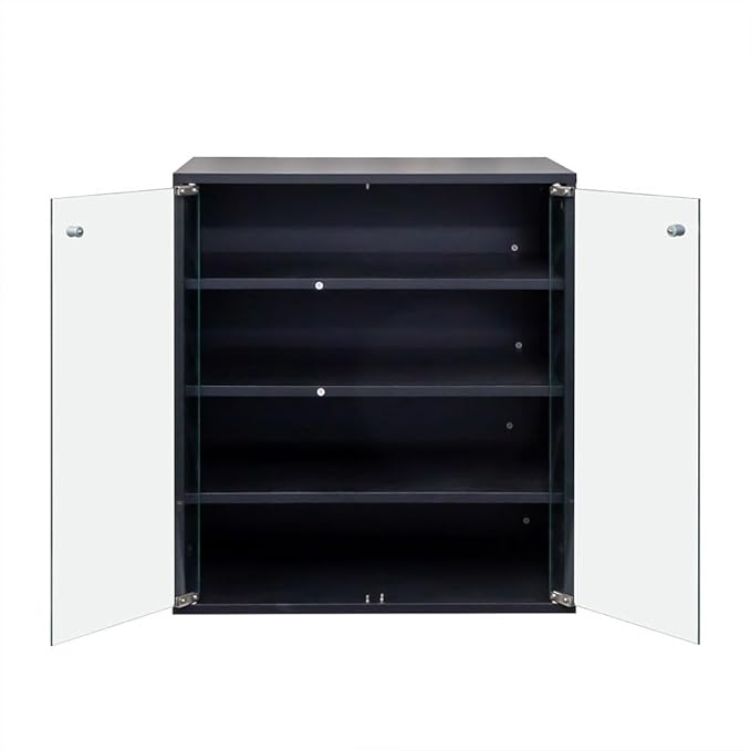 Shoe Box with RGB LED Light, Wooden Stackable Shoe Storage Box with Glass Door, Sneaker Storage Box Shoe Rack Container Holder, Shoe Storage Bin Shoe Display Case, for Shoe Collection