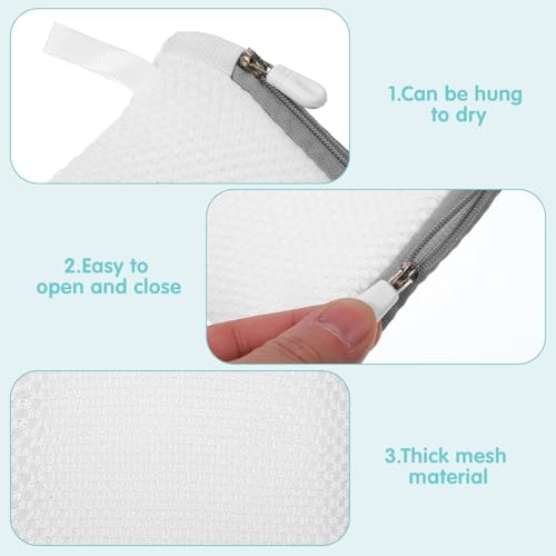 5 Pcs Small Mesh Laundry Bag Mini Lingerie Bags 5.5 x 4.7 Inch for Washing Delicates With Zipper for Socks, Bra, Underwear, Travel Clothing Storage - Image 4