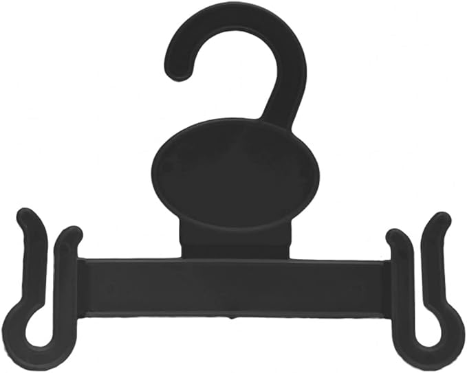 Shoe Hanging Hooks - Space-Saving Hanging Storage for Shoes, Sandals, Sneakers - Plastic Holder Organizer Hanger,Balck,50-Pack, Black