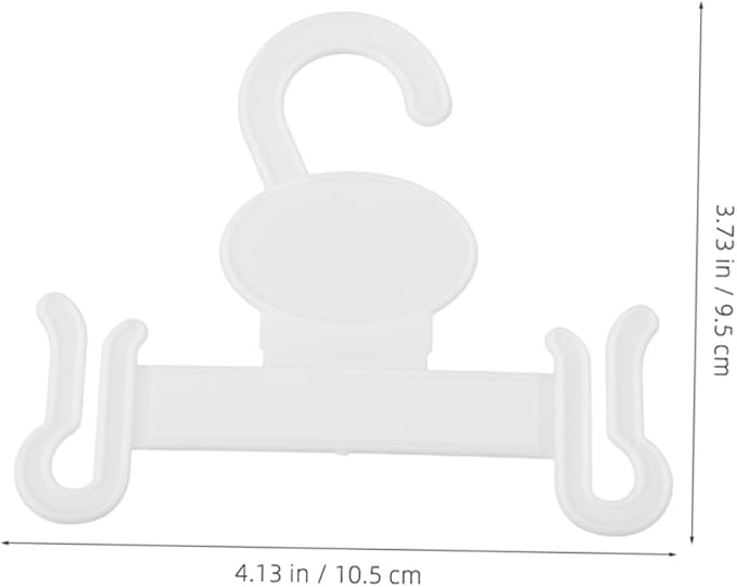 GLEAVI 10Pcs White Plastic Shoe Display Hooks for Slippers Sandals Sneakers Space-Saving Hanging Organizer for Home Retail Supermarkets and Minimalist Shoe Holders for Clean Storage