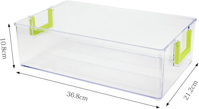 Mikinona 1pc Style Fridge Organizer Bin Refrigerator Storage Box for Food Fruits Vegetables and Beverages Material Healthy and Design