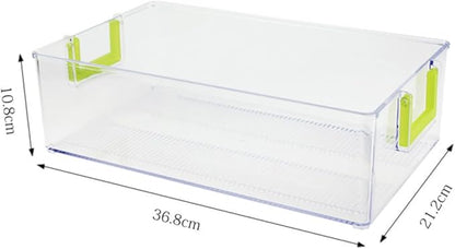 Mikinona 1pc Style Fridge Organizer Bin Refrigerator Storage Box for Food Fruits Vegetables and Beverages Material Healthy and Design