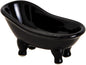 Ceramic Black Clawfoot Bathtub Bar Soap Dish for Bathroom Shower Decorative Soap Dish Sponge Holder Shower Bar Soap Tray Container for Bathroom, Kitchen Sink