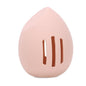 Makeup Sponge Holder,Double-sided 3-line Vented Silicone Egg-shaped Blender Holder for Travel, Fit All Sponges (1pack pink)