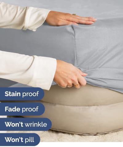 CGK Linens 2 Pack Extra Deep Twin XL Fitted Sheets - Steel Blue - Image 5