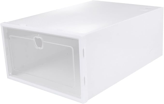 Alipis 6pcs Stackable Shoe Storage Box Drawer Type Organizer for High Heels Sneakers Slippers and Boots Multi-purpose Footwear Container for Entryway and Closet