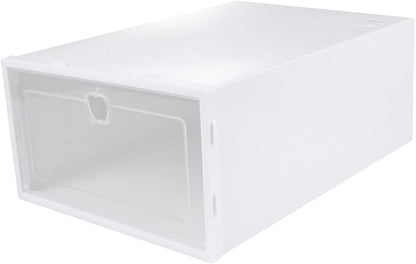 Alipis 6pcs Stackable Shoe Storage Box Drawer Type Organizer for High Heels Sneakers Slippers and Boots Multi-purpose Footwear Container for Entryway and Closet