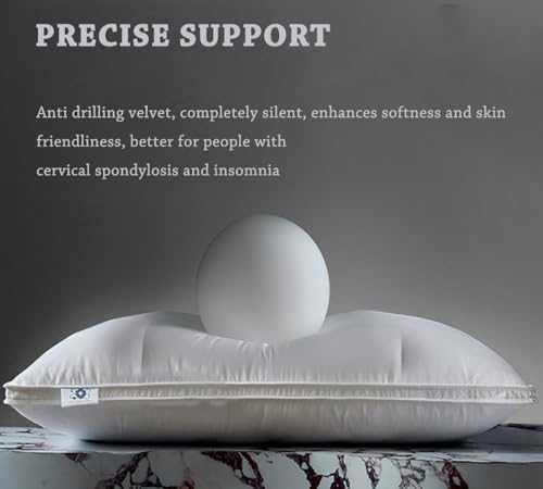 Bed Pillows, Soft Pillow for Sleeping, Premium Goose Down Pillows, Comfortable Home Pillows (Softness-Medium × 1) - Image 3
