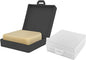 Soap Holder 2 Pack, Shower Bar Case Box Fit Dr Squatch, Waterproof Travel Container with Lid, Square Bathroom Soap Dish for Camping Gym Outdoor Traveling (Clear/Black)