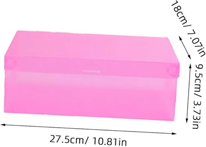 LABRIMP 7 Pcs Foldable Shoe Storage Boxes Set Thickened Pp Plastic Shoe Organizer Containers with Lids for Men Women 27.5×18×9.5cm Multi-color