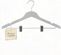 All Hung Up Hangers Slim Plastic Clothes Hangers with Clips, Space-Saving Design with Non-Slip Grip, Durable for Everyday Use, White, 18pcs
