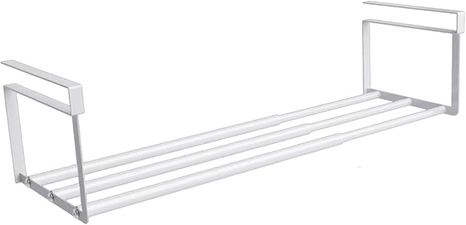 Under Shelf Rack for Partitioning Carbon Steel Hanging in Kitchen and, White
