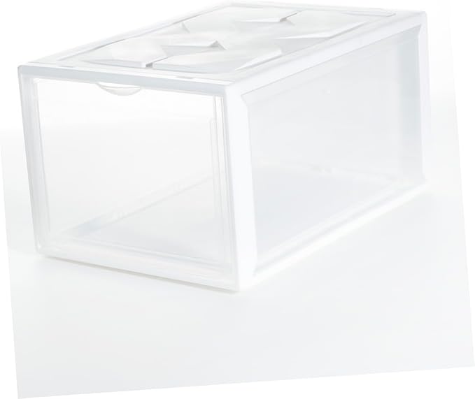 GLEAVI Plastic Shoe Box for Basketball Shoes 36x26x20CM for Home and Closet Organization