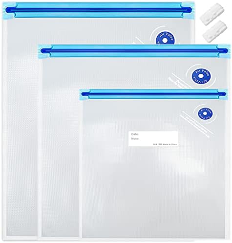 Sous Vide Bags 3 Size 18pcs Vacuum Zipper Sealer Bags by Daarcin