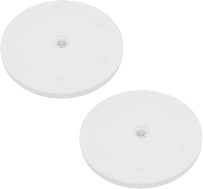 2 Pcs White 7 inch Acrylic Lazy Susan Rotating Turntable Organizer Bearings - Round Swivel Plate for Spice Rack, Table, Cake, Kitchen Pantry