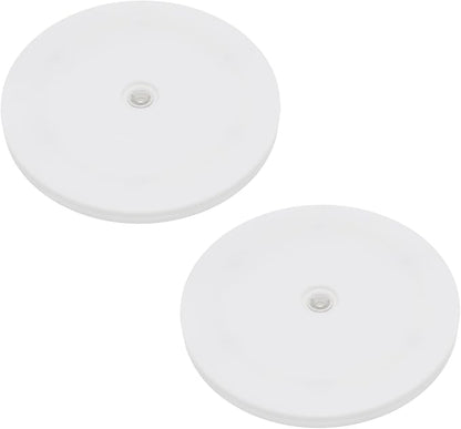 2 Pcs White 7 inch Acrylic Lazy Susan Rotating Turntable Organizer Bearings - Round Swivel Plate for Spice Rack, Table, Cake, Kitchen Pantry