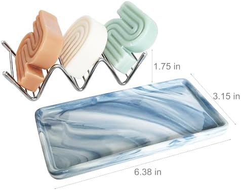 Ceramic Soap Dish, Shower Bar Soap Holder, Soap Dish Tray - Image 2