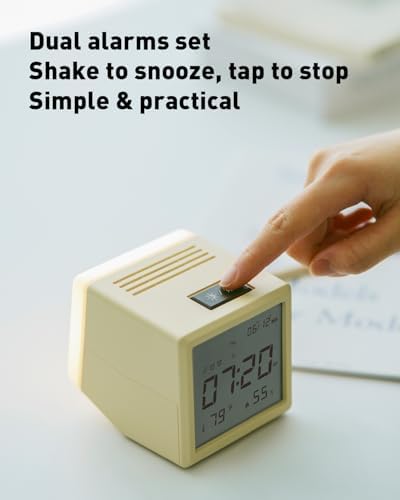 Retro Digital Alarm Clock with Night Light, Temp & Humidity - Image 6