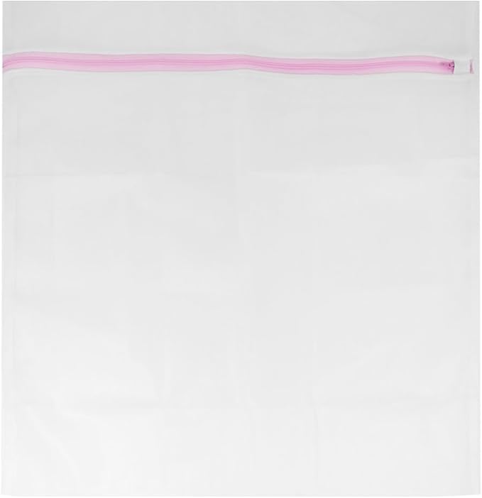 uxcell Meshy Silk Stockings Clothes Washing Bag Holder 58cm x 50cm White