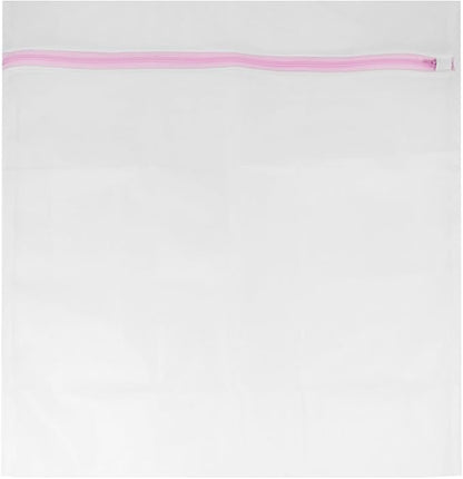uxcell Meshy Silk Stockings Clothes Washing Bag Holder 58cm x 50cm White