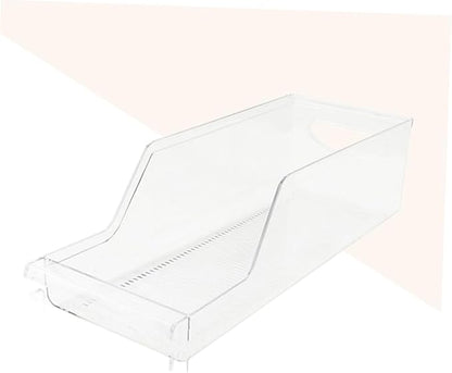 COLLBATH Beverage Can Dispenser Clear Storage Box for Refrigerator and Pantry Organization Stackable Holder for Drinks Safe Food-grade Material Easy Access