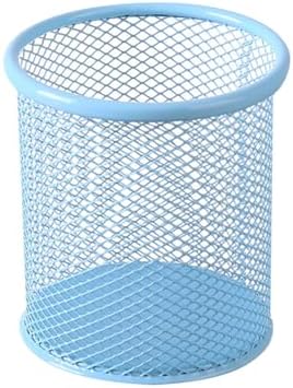 Pen Holder Cup Metal Mesh Pencil Holder Desk Pencil Cup Round Pen Organizing Cup Office Pen Organizer Cute Pencil Organizer for School Blue by Unknown