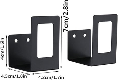 4 Pairs of Wall Mount Pot Lid Organizer, Adjustable Lid Holder ,Cabinet Door Pan Lid Organizer Pot Hangers for Kitchen Wall Mount (Black)