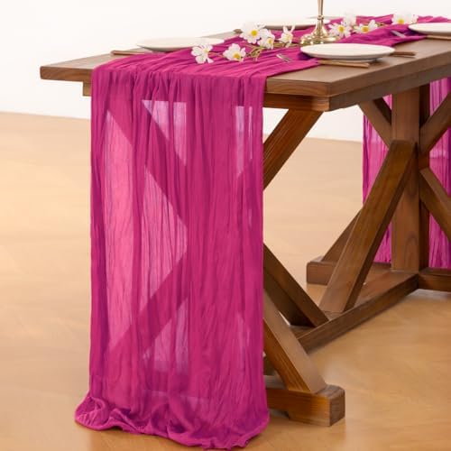 Cheesecloth Table Runner Fall Boho Wedding Birthday Party Home Decor - Image 5