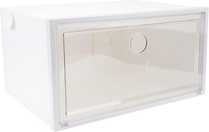 PRETYZOOM 1pc Plastic Shoes Storage Box Side Opening to Clean Organizer for Sneakers Stackable Design for Home Shoe Storage